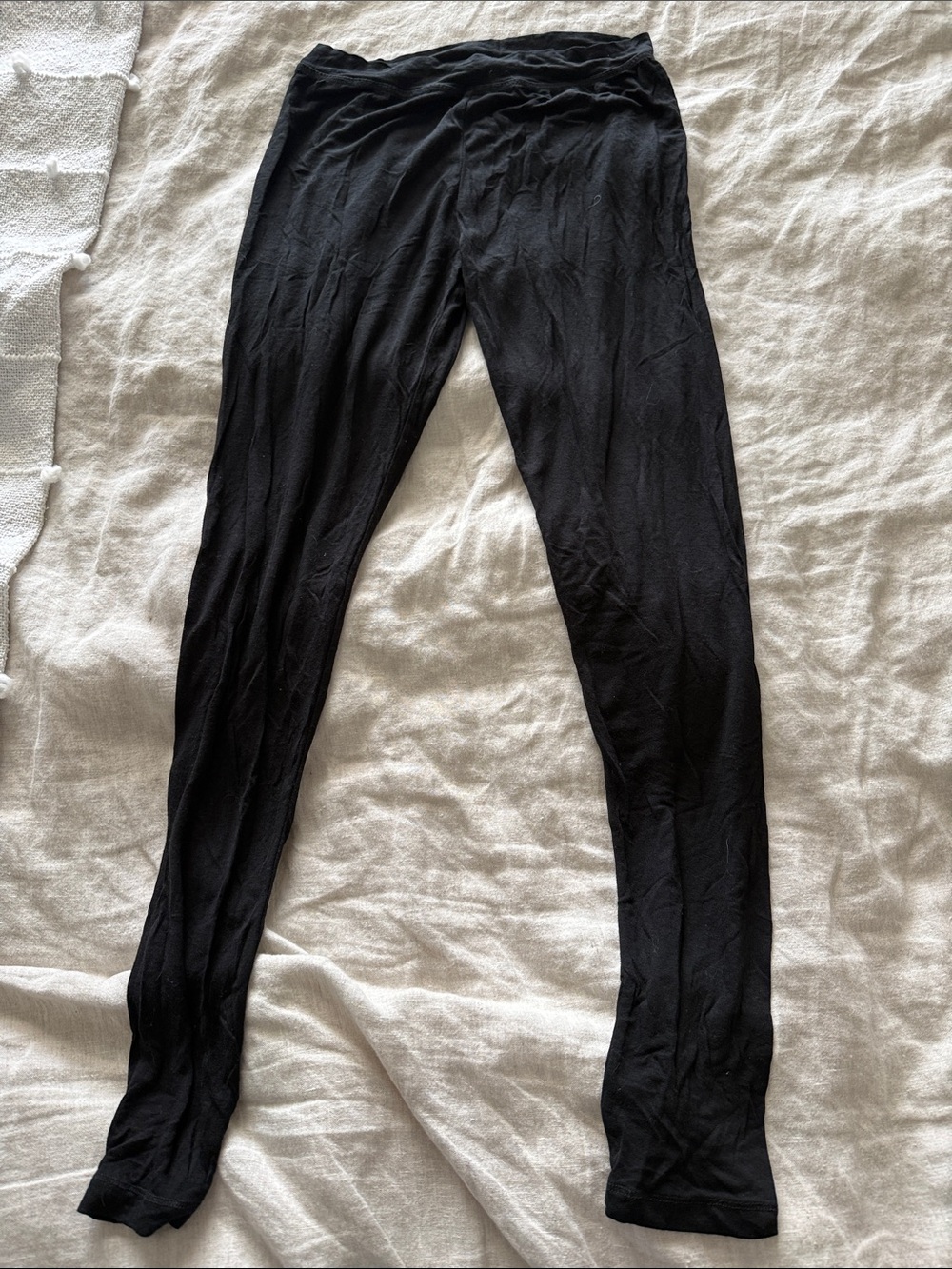 Black Stretch Long Underwear - Slim Fit